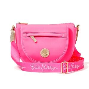 Beautiful vibrant Barbie Pink brand new Lilly Pulitzer crossbody neoprene bag.